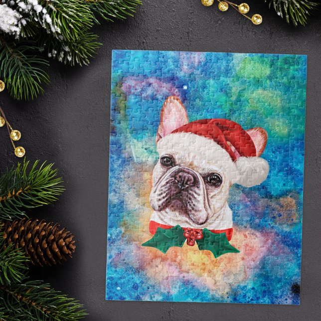 Puzzle Bouledogue Français Race de Chien Noël (Créateur téléchargé)