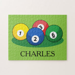 Puzzle Boules de billard américain snooker personnalisées