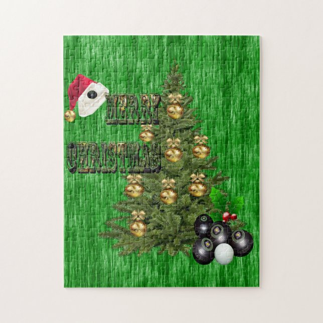 Puzzle Boules de pelouse Design de Noël, (Vertical)