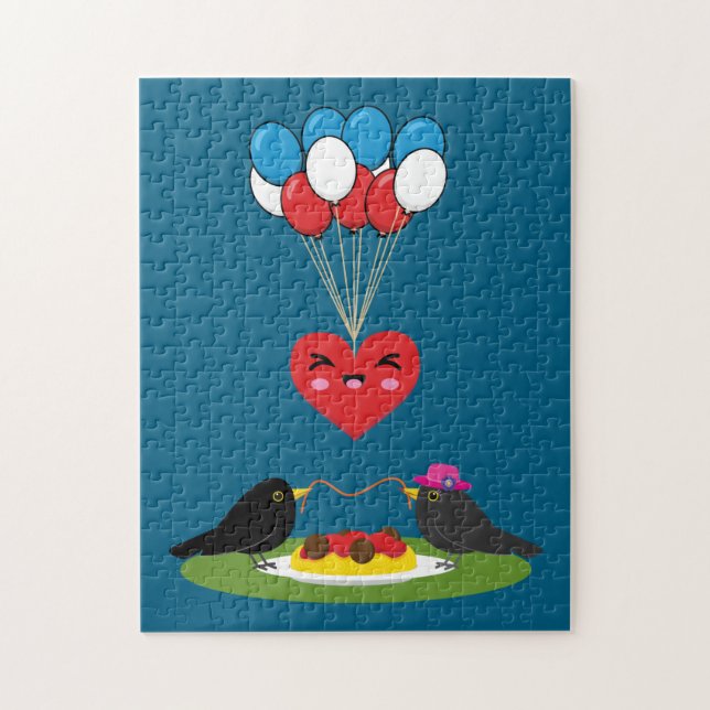 Puzzle Boulettes de spaghetti de merle pour rendez-vous d (Vertical)