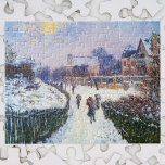 Puzzle Boulevard Saint Denis Argenteuil par Claude Monet<br><div class="desc">Boulevard Saint Denis Argenteuil, Effet Neige (1875) de Claude Monet est un impressionisme vintage de la peinture de la nature. Un paysage urbain avec une route enneigée dans la ville d'Argenteuil, France en hiver. Les gens marchent dans la rue et les bâtiments de la ville sont au loin. À propos...</div>