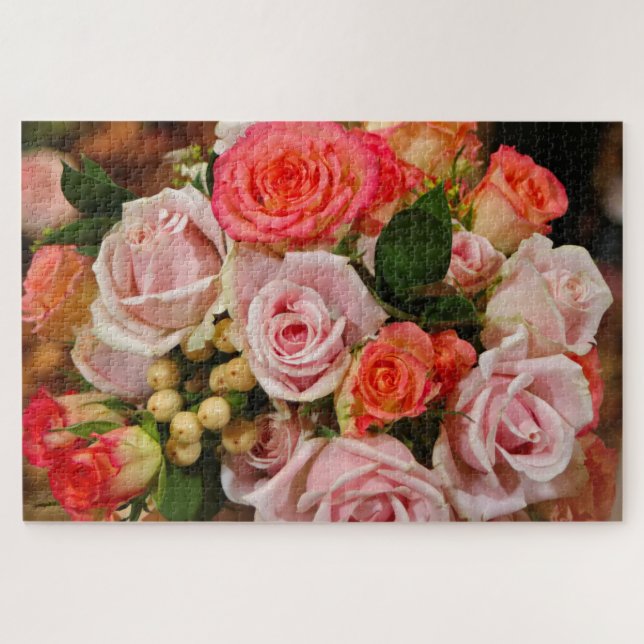 Puzzle Bouquet brillant de rose (Horizontal)