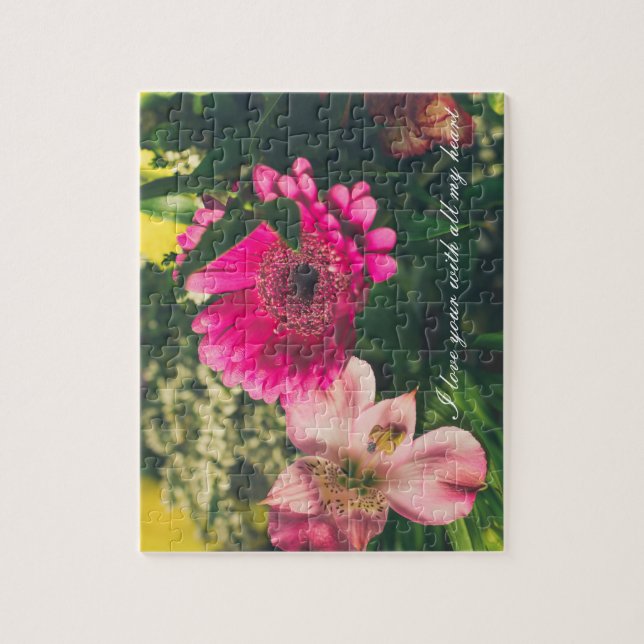 Puzzle Bouquet coloré de fleurs (Vertical)