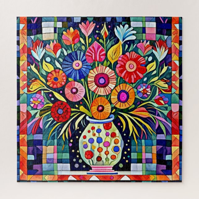 Puzzle Bouquet d'art populaire (Vertical)