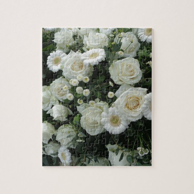 Puzzle Bouquet de fleurs blanches (Vertical)