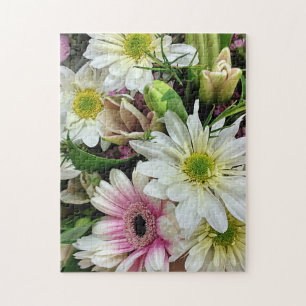 Puzzle Bouquet de fleurs de printemps avec marguerites