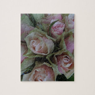 Puzzle Bouquet de fleurs de Roses verts roses