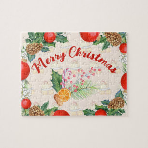 Puzzle Bouquet de Noël Burange Orange Candy Barry Wreath