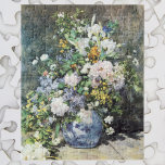Puzzle Bouquet de printemps de Pierre Renoir, Fleurs Vint<br><div class="desc">Bouquet de printemps (1866) de Pierre Renoir est un tableau d'impressionnisme vintage d'art floral. Un bouquet de belles fleurs florissantes du jardin dans un vase bleu. À propos de l'artiste : Pierre-Auguste Renoir (1841-1919) fut un peintre de premier plan dans le développement du style impressionniste. Les peintures de Renoir se...</div>