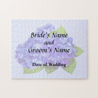 Puzzle Bouquet de produits de mariage aux hortensias bleu