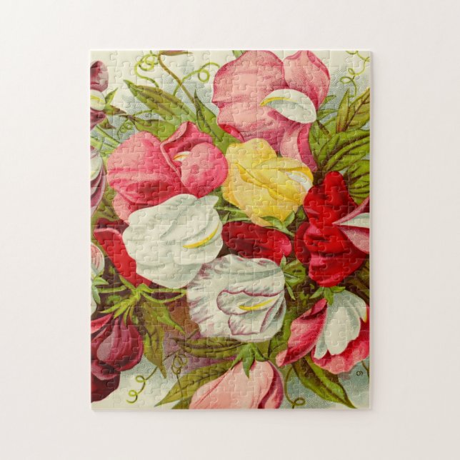 Puzzle Bouquet des fleurs de pois doux (Vertical)