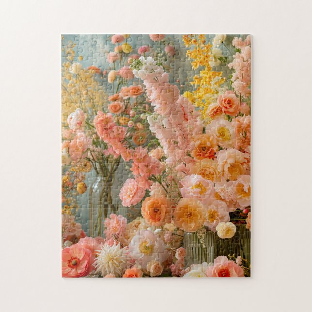 Puzzle Bouquets de renoncules pastel, de freesias et de d (Vertical)