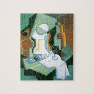 Puzzle Bouteille et coupe de fruits par Juan Gris, Cubism