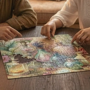 Puzzle Bouteilles d'apothicaire botaniques vintage