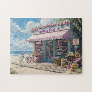 Puzzle Boutique Côtière de Bord de Mer Été Jour Magasin a