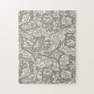 Puzzle Bouton de bachelier en damassé antique de William