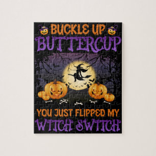 Puzzle Bouton d'interrupteur de sorcière d'Halloween vers