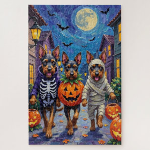 Puzzle Bouvier des Flandres demande des friandises Hallow