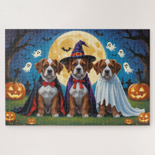 Puzzle Bouviers Des Flandres Chiens Citrouille Halloween 