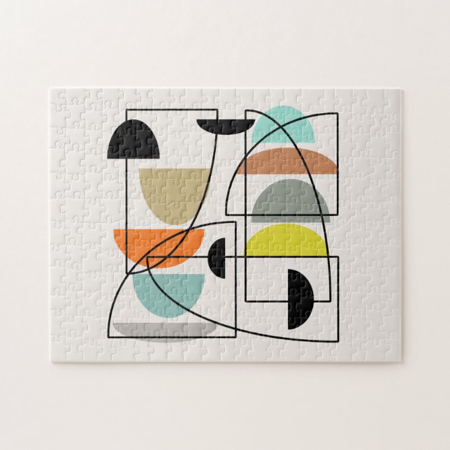 Puzzle "Bowls" modernes du milieu du siècle (Horizontal)