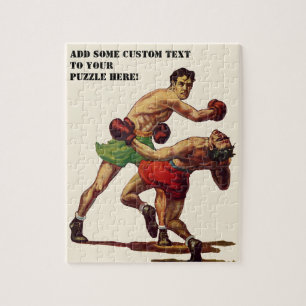 Puzzle Boxe sportive vintage, Boxers dans un combat