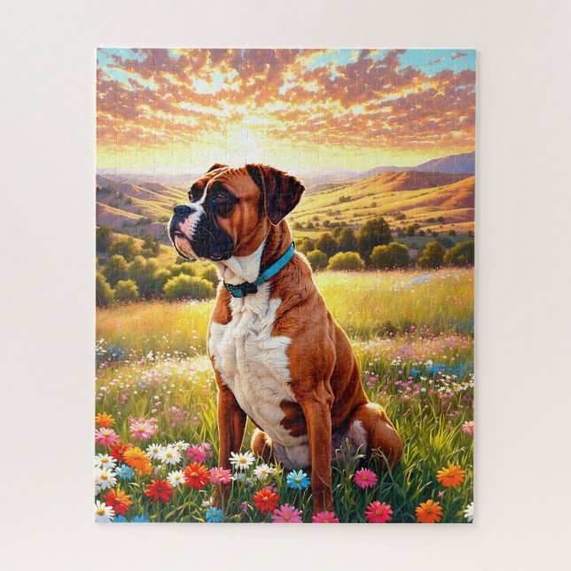 Puzzle Boxer dog (Vertical)