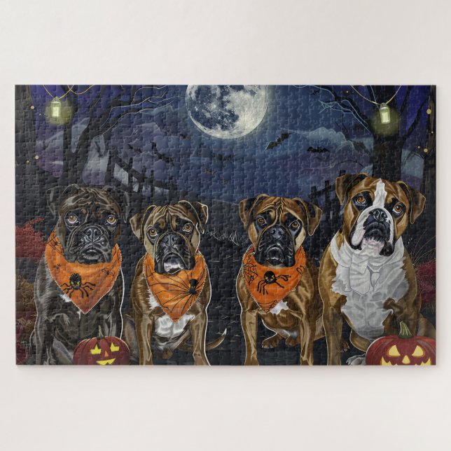 Puzzle Boxer Halloween Épouvantable (Horizontal)