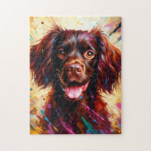 Puzzle Boykin Spaniel Chien Portrait Acrylique Art Print