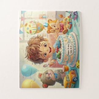 Puzzle Boy's Whimsical Birthday Party & Cars