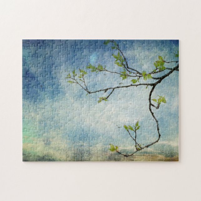 Puzzle Branche d'arbre au-dessus de ciel texturisé (Horizontal)