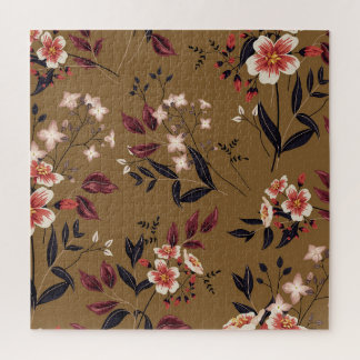 Puzzle Branche de fleurs roses, composition abstraite.