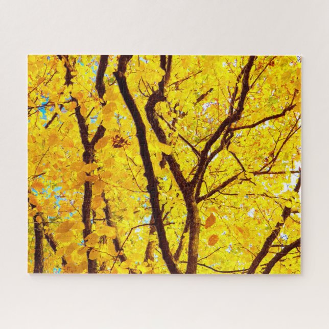 Puzzle Branches automnales, Jaune doré (Horizontal)