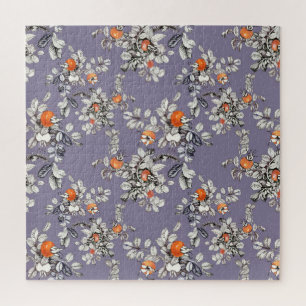 Puzzle Branches Roses sauvages : Motif pourpre.