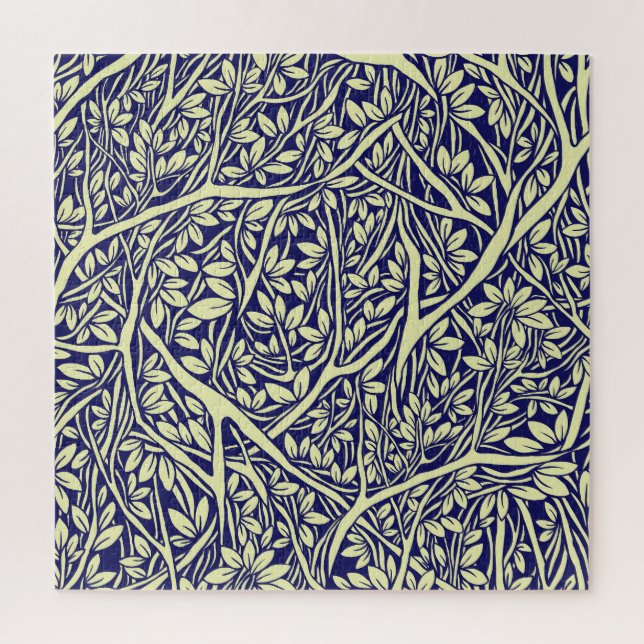 Puzzle Branches vintages : Motif d'arbre intertissé (Vertical)