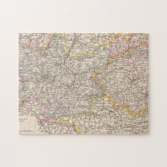 Puzzle Brandenburg, Posen Atlas Map (Horizontal)