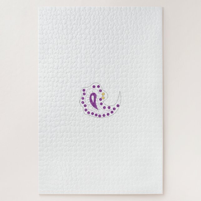 Puzzle Bransoletka z serduszkiem Style, aubergine légère (Vertical)