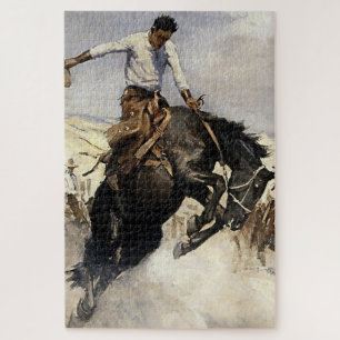 Puzzle Breezy Riding Western Art by WHD Koerner