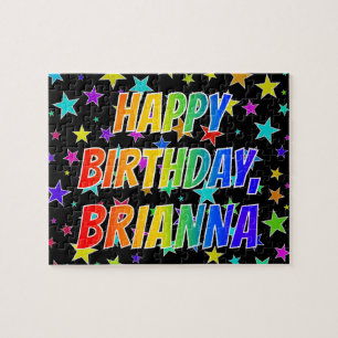Puzzle "BRIANNA" Prénom, "HEUREUX ANNIVERSAIRE"