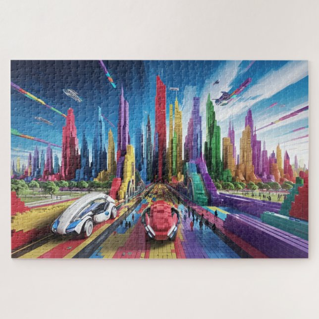 Puzzle Bricktopia : Paysage urbain futuriste2 (Horizontal)