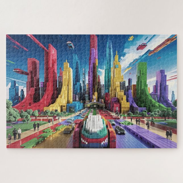Puzzle Bricktopia : Paysage urbain futuriste4 (Horizontal)