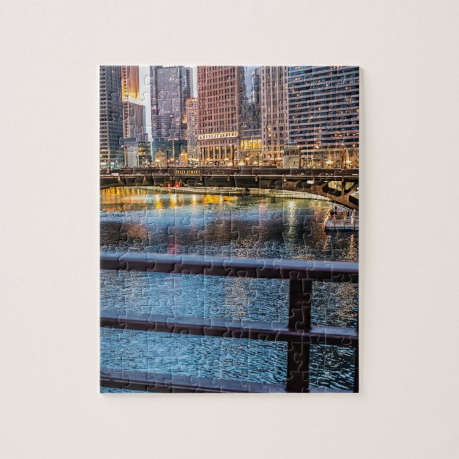 Puzzle Bridges & Lights de Chicago (Vertical)