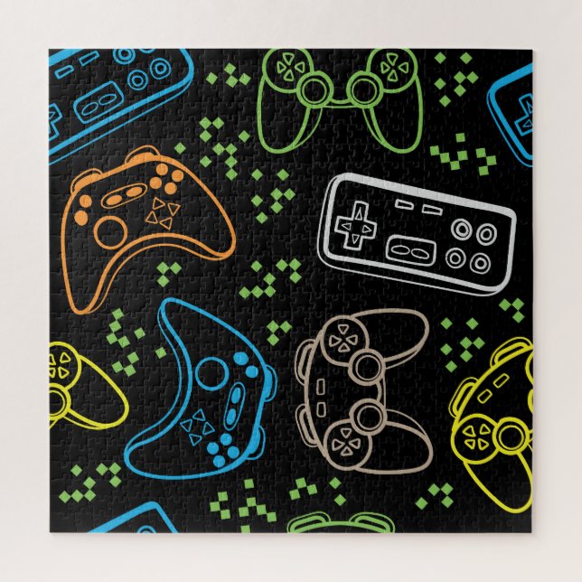 Puzzle Bright gaming joysticks : motif cool. (Vertical)