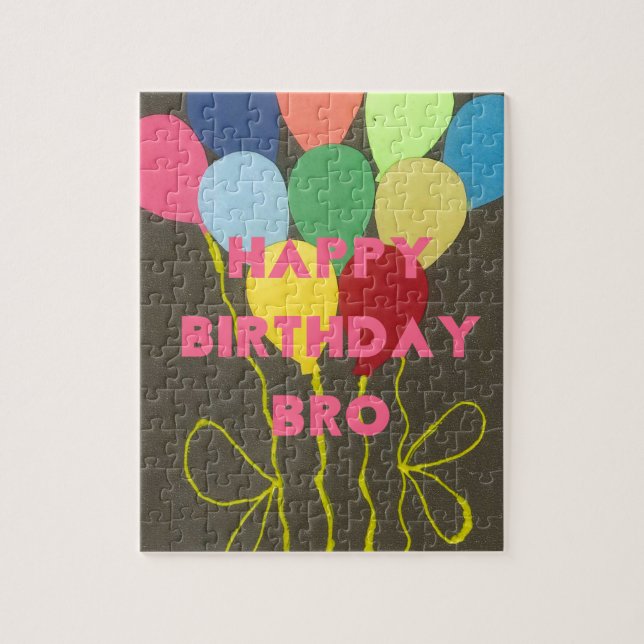 Puzzle Bro Art d'anniversaire heureux (Vertical)