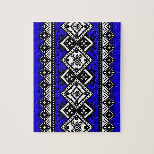 Puzzle Broderie bleue (Vertical)