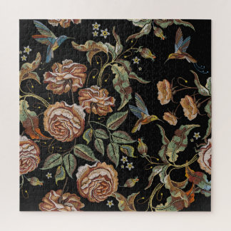 Puzzle Broderie rose, Style Renaissance.