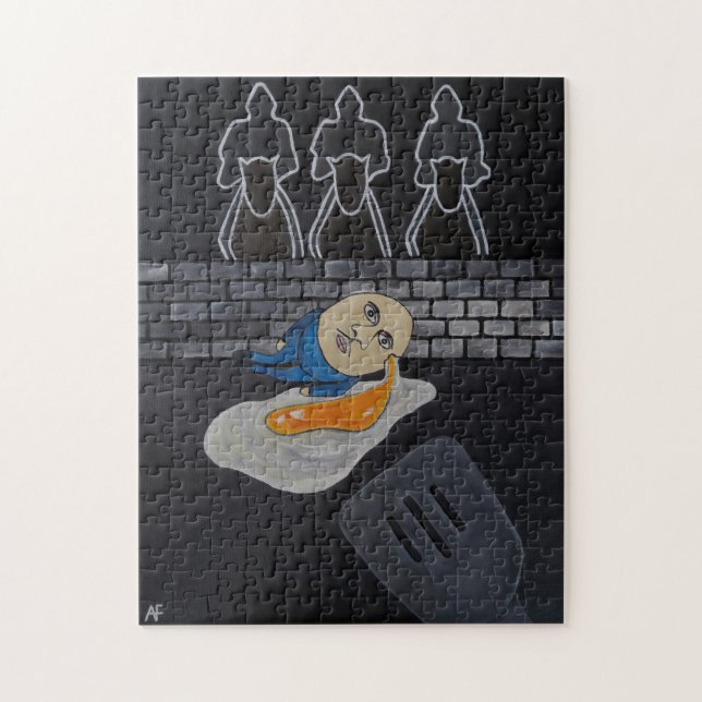 Puzzle Broken Then Fried Peinture par Alfred Fox (Vertical)