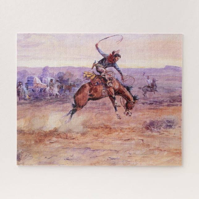 Puzzle Bronco (Taming a Wild Horse) (Horizontal)