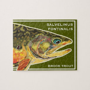 Puzzle Brook Trout Salvelinus Fontinalis Ichthyology Fish