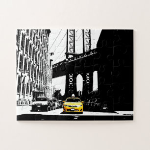 Puzzle Brooklyn Bridge New York City Nyc Taxi jaune