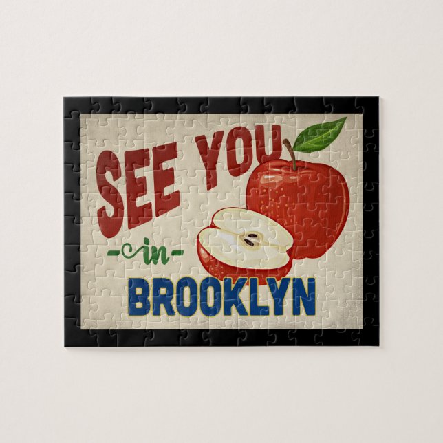 Puzzle Brooklyn New York Apple - Vintage voyage (Horizontal)